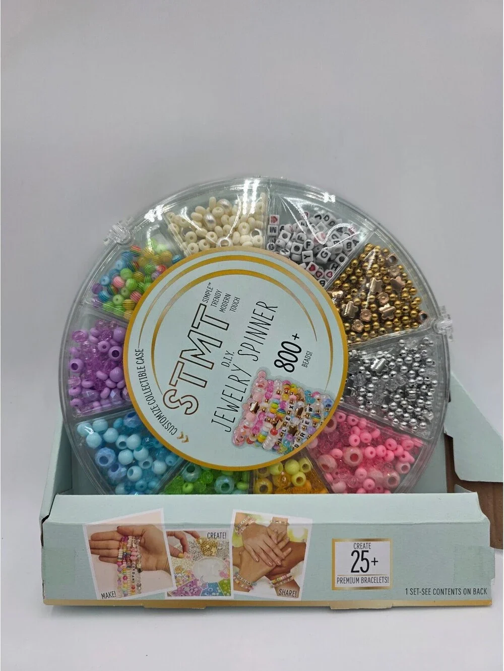 STMT Jewelry Spinner Kit with 800+ Beads for Bracelet Making
